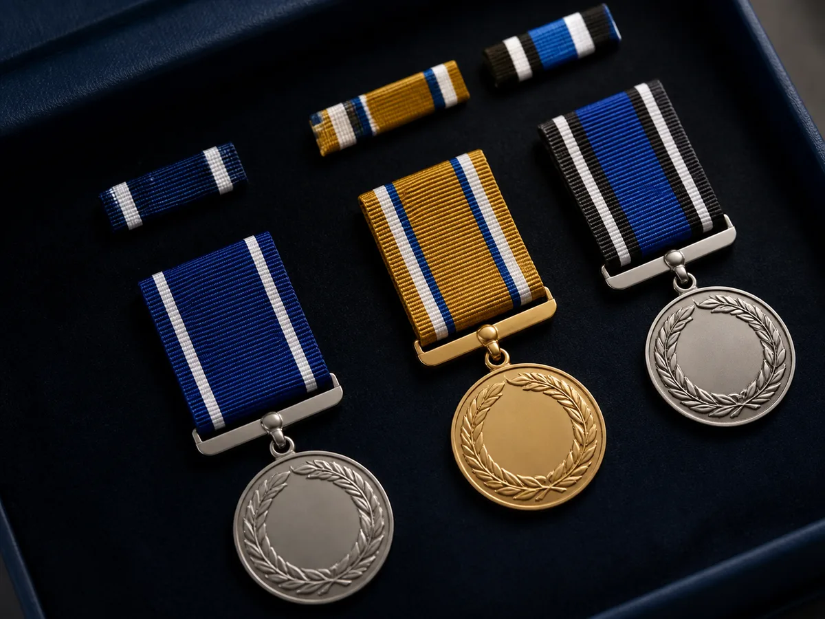 Medallas ceremoniales con cintas